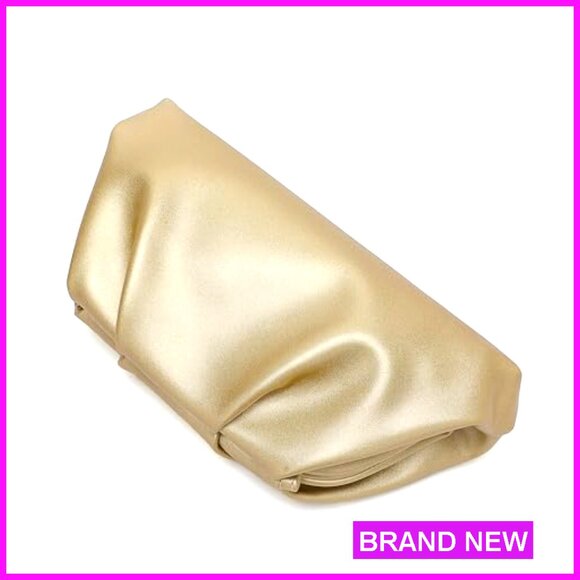 Soft PU Leather Clutch Evening Bag with Chain Strap Formal